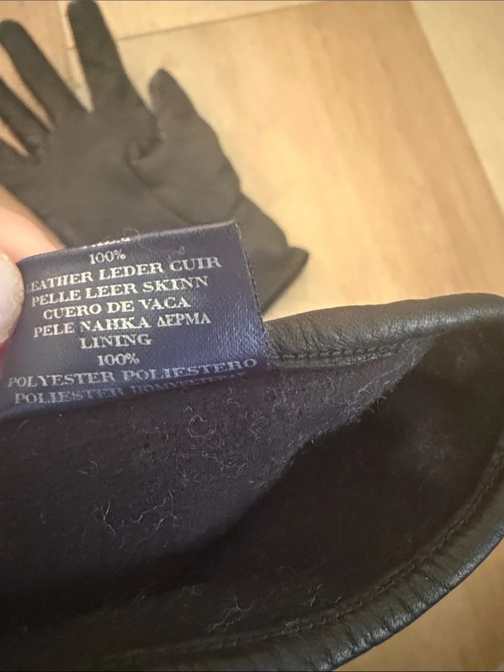 Burberry Plaid wool leather palm of Gloves